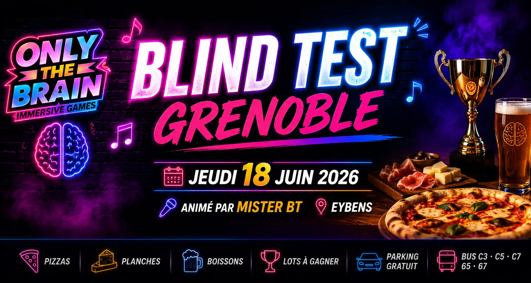 blind test grenoble only the brain 18 juin 2026