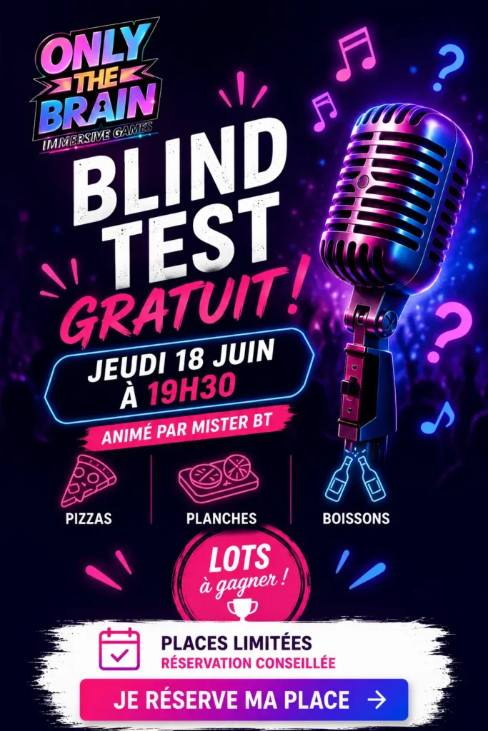 pop up blind test juin 2026 only the brain