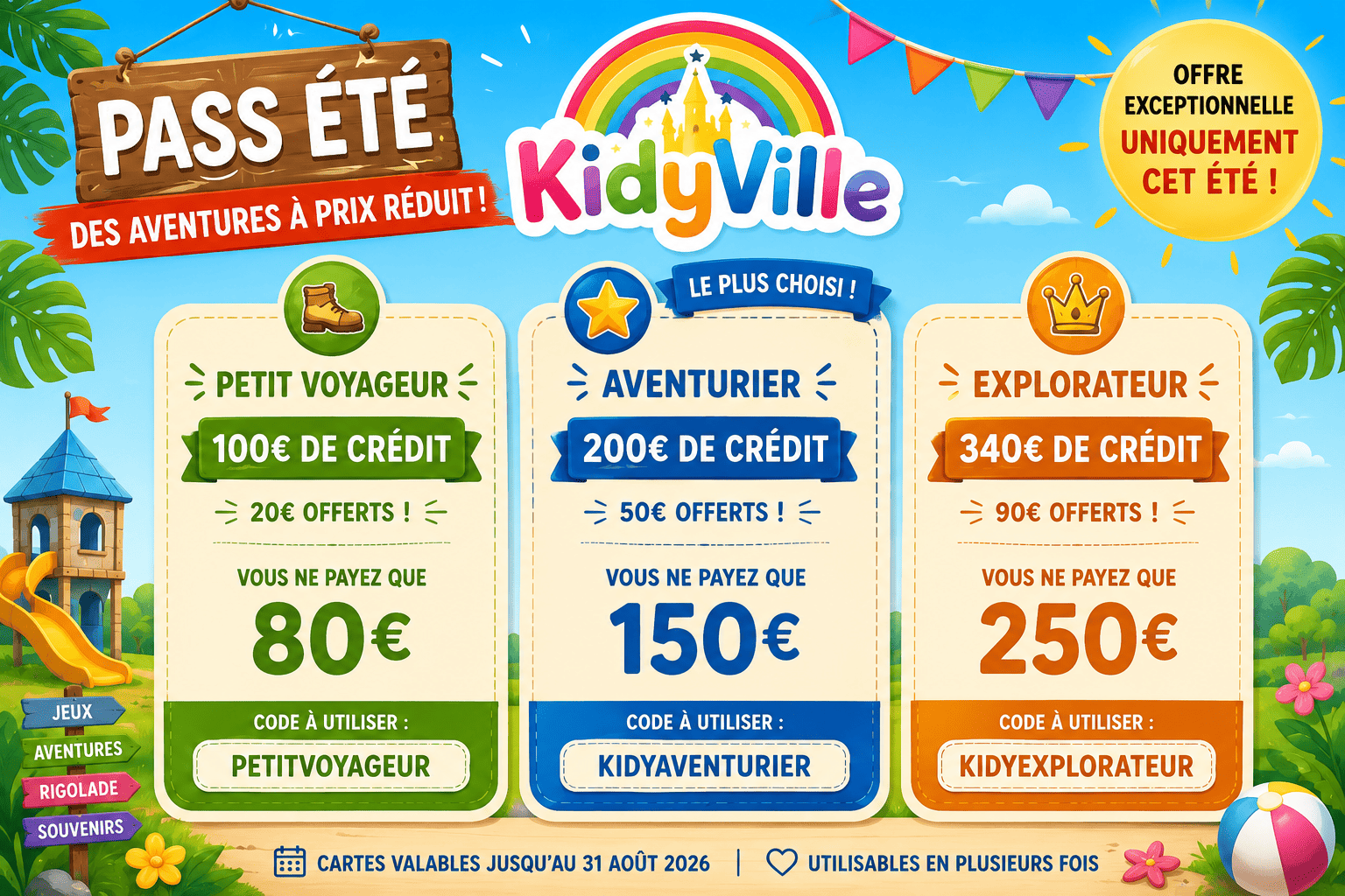 kidyville pass été